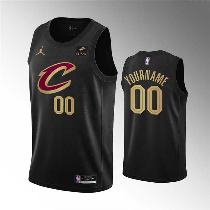Men%27s Cleveland Cavaliers Active Player Custom Black Statement Edition Stitched Basketball Jersey->customized nba jersey->Custom Jersey